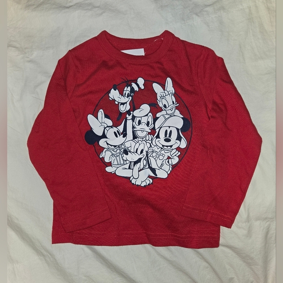 NWT: Mickey Mouse & Friends Long-Sleeved T-shirt; from GAP; Size 3; Red w/B & W - Picture 8 of 8